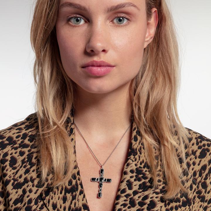 Image du produit Thomas Sabo Pendentif croix pierres noires (Argent 925)
