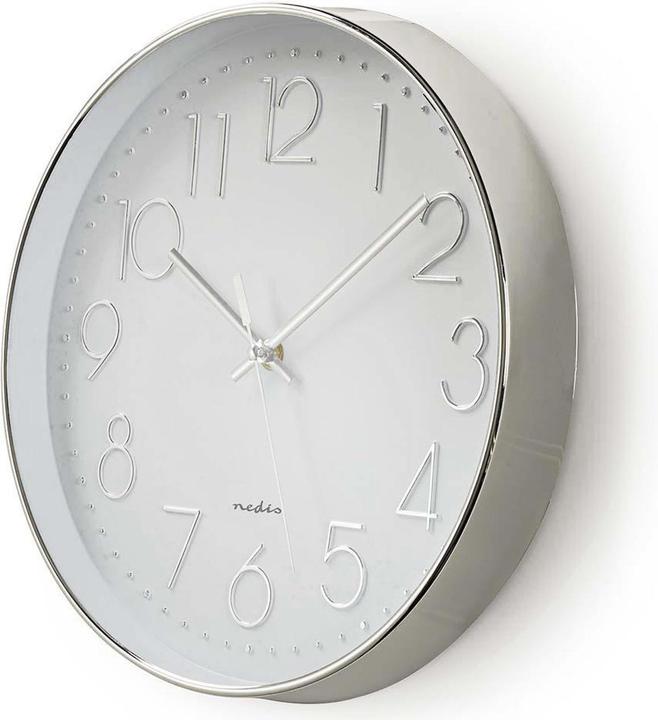 Actual product image Nedis CLWA015PC30GD Circular Wall Clock, Diameter 30 cm, Easy to Read Numerals, Gold (30 cm)