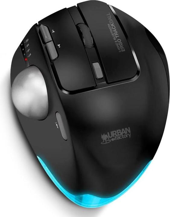 Actual product image Urban Factory Bluetooth And 2.4ghz Ergonomic Trackball With Adjustable Tilt (Wireless)