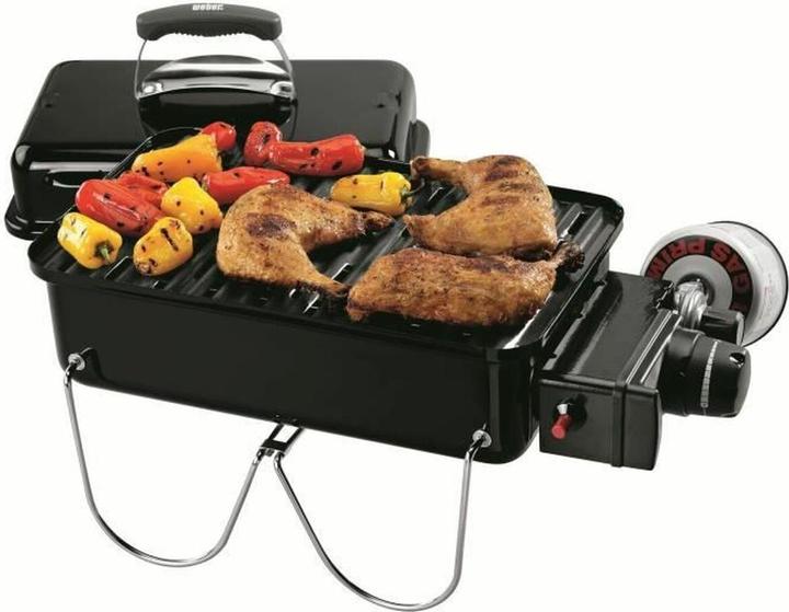 Actual product image Weber Go-Anywhere Gas Barbecue - 41x26 cm - Roestvrijstalen branders - Gasregelkop - Incl. deksel (2.10 kW)