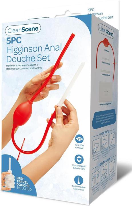 Produktbild AquaClean Clean Scene 5 Piece Higginson Anal Douche Set - Professional-Grade Cleaning System