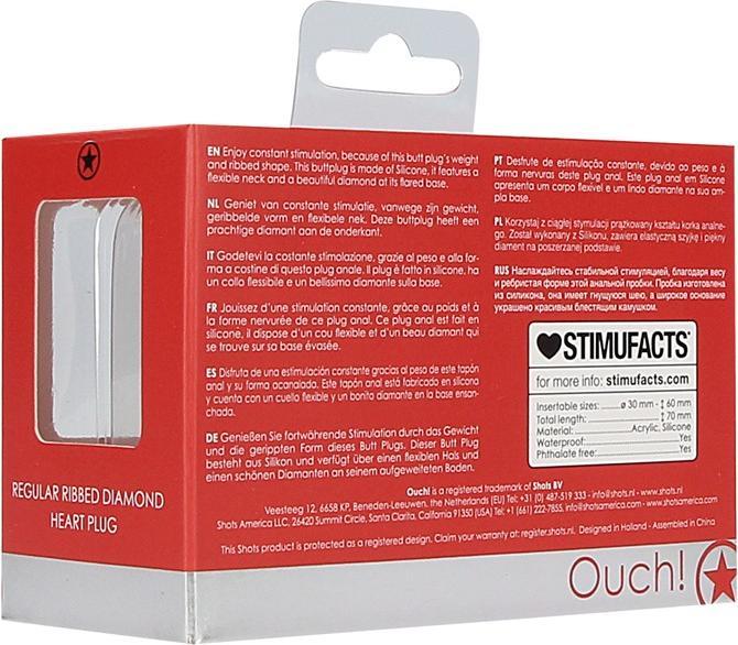 Produktbild Ouch! Regular Ribbed Diamond Heart Plug
