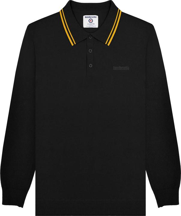 Produktbild Lambretta Poloshirt Mit kontrastfarbenen Streifen Langärmlig (4XL)