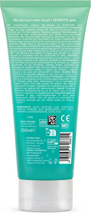 Image du produit Amorelie Gel lubrifiant bio Sensitive (100 ml)