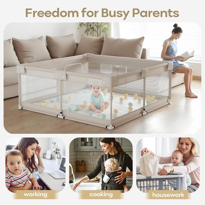 Produktbild Lertantri Laufgitter mit Spielmatte (150 x 150 x 66 cm)