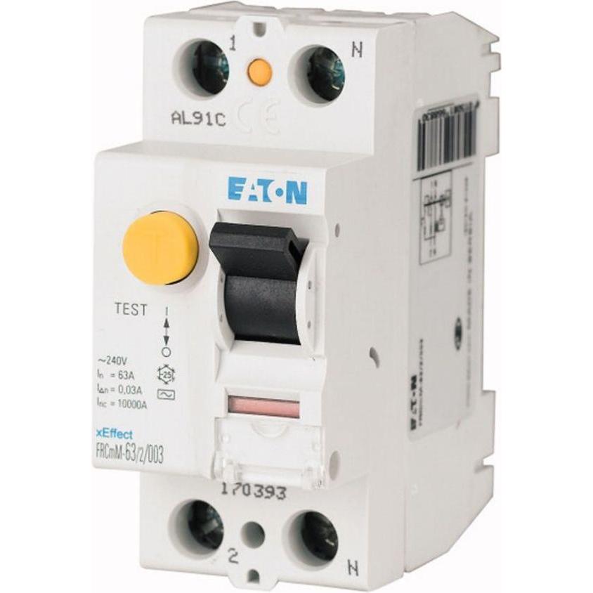 Eaton, Schutzschalter, FI-Schalter, 40A, 2p, 30mA, Typ G/A 167120