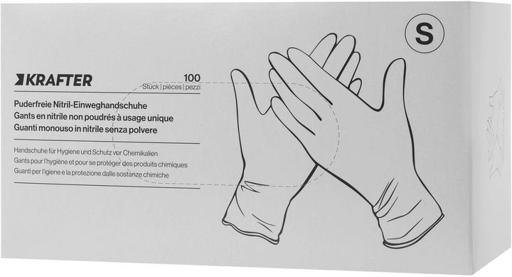Actual product image FTM Disposable nitrile glove, size: S, Black, 100 pieces (S)