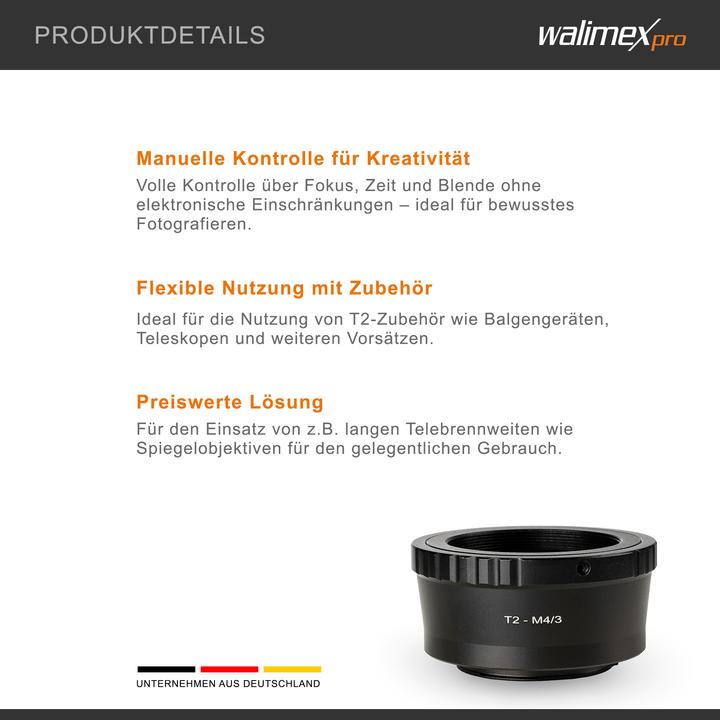 Actual product image Walimex pro T2 adapter to MFT