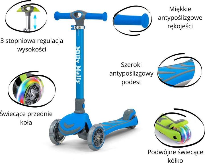 Immagine prodotto Mally Monopattino per bambini Milly Step Junior, blu