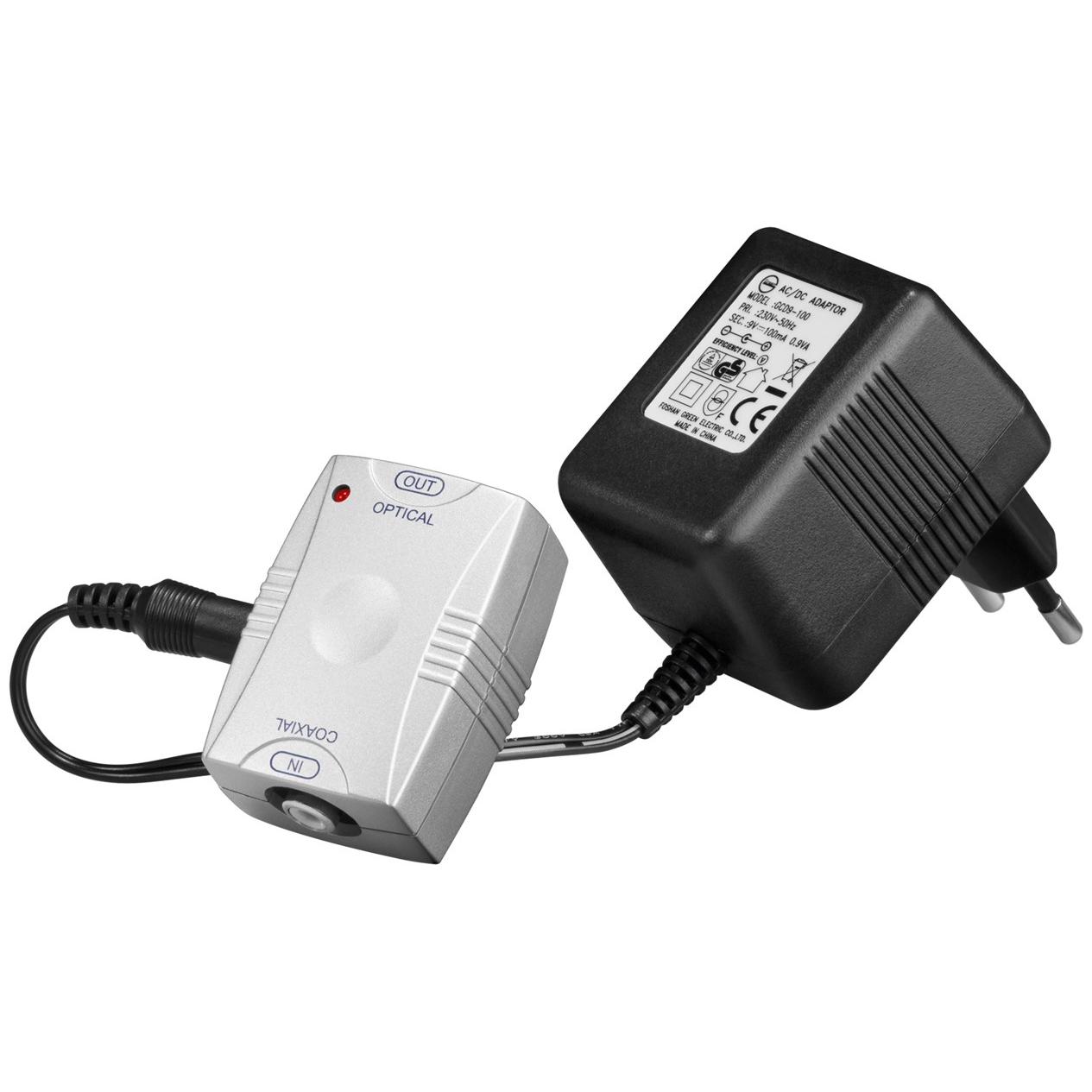 Goobay 11918 (Toslink Adapter), Audio Adapter, Schwarz, Weiss