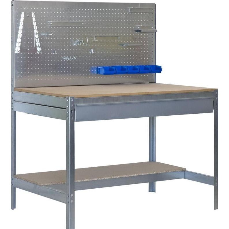 SimonRack, Banco da lavoro, Banco da lavoro SIMONWORK BT2 BOX argento 1 cassetto 91,0 x 61,0 x 144,5 cm (144.50 cm, 91 cm)