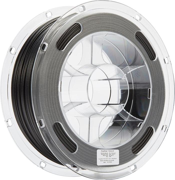 Actual product image Polymaker PolyMide PA12-CF Black 1.75mm 500g (Carbon, Nylon, 1.75 mm, 500 g)