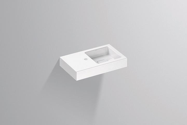 Produktbild Alape Waschtisch WT.QS525H.R, rechteckig B: 525mm H: 94mm T: 325mm, 4280000000, weiss (325 mm, 525 mm)