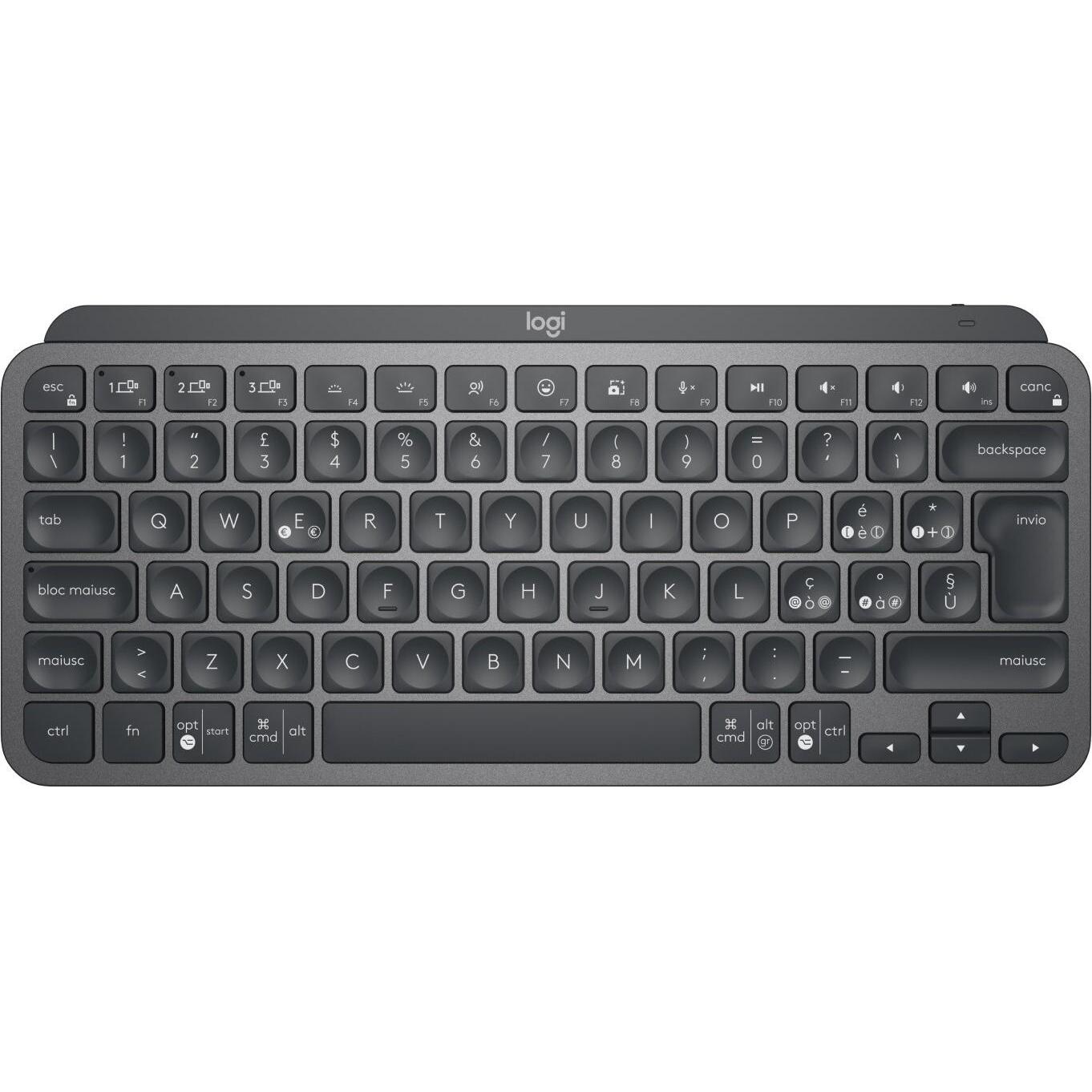 Logitech MX Keys Mini per le aziende (Italiano, Cablato), Tastiera, Grigio