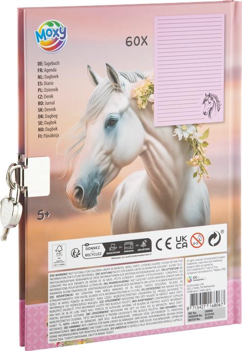 Actual product image Grafix Tagebuch Mit Schloss A5 Pferdekollektion 60 Seiten (A5)