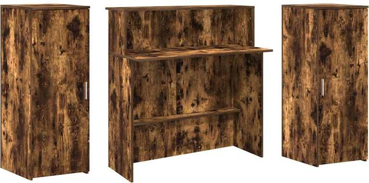 Actual product image vidaXL Reception counter smoked oak 180x50x103.5 cm wood-based reception counter