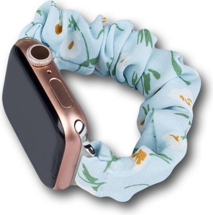 Actual product image Hurtel Fabric Watch 7 band 7/6/5/4/3/2 / SE (45/44 / 42mm) strap bracelet bracelet with elastic blue (42 mm, 44 mm, 45 mm, Textile material with elasticated drawstring)