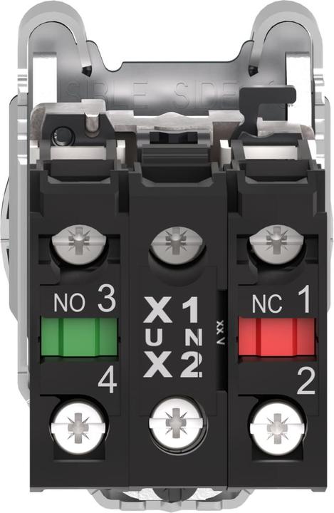 Produktbild Schneider Electric Leuchtdrucktaster Harmony XB4F 30mm 1OE+1S grün 120V
