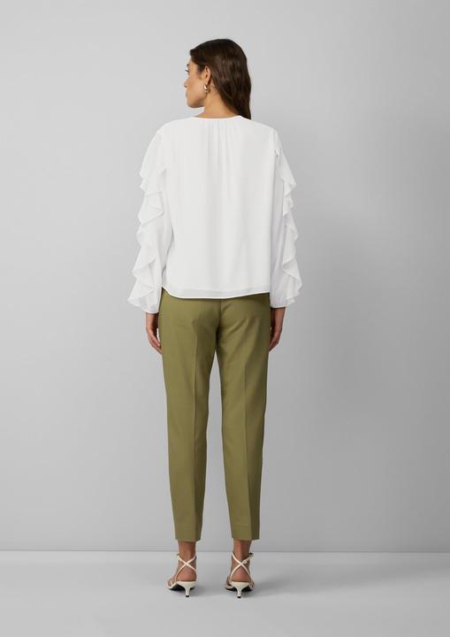 Actual product image S.Oliver Bluse Leichte Chiffonbluse mit Rüschenärmeln (46)