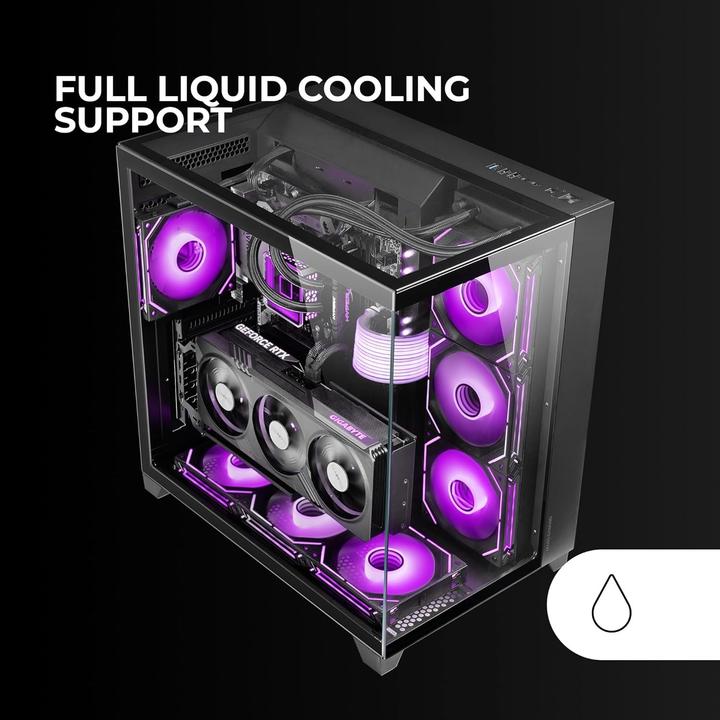 Immagine prodotto Mars Gaming Boitier Moyen Tour Atx Mc-3c RGB Avec Panneaux Vitrés (Noir) (ATX, mATX, Mini-ITX)