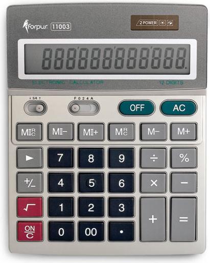 Actual product image Forpus Calculator 11003 (Solar cells)