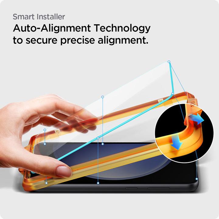 Actual product image Spigen ALM Glas.tR tempered glass for Samsung Galaxy S23 FE - 2 pcs. (2 pcs., Samsung Galaxy S23 FE)