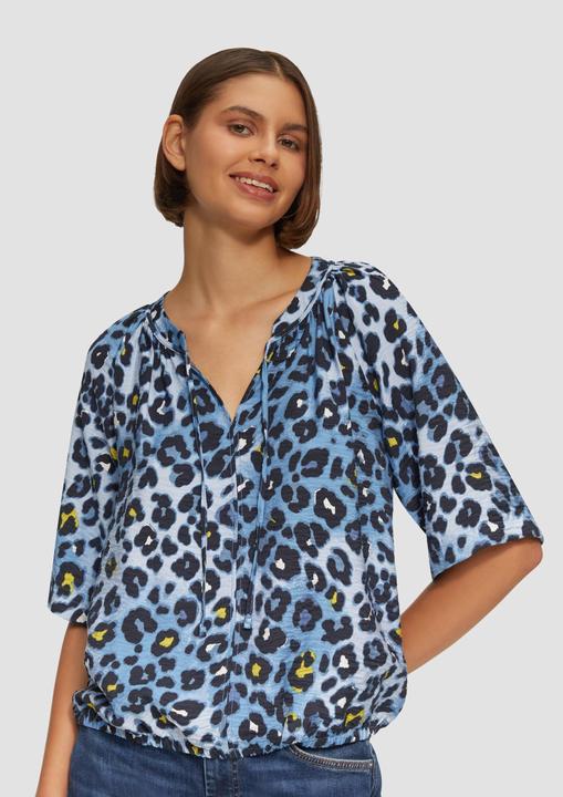 Image du produit S.Oliver Bluse Strukturierte Bluse im O-Shape mit Raffdetails (32)
