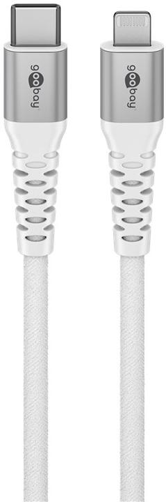 Actual product image Goobay Lightning USB-C Supersoft textile cable with metal plugs, 0.5 m (0.50 m, USB 2.0, 60 W)