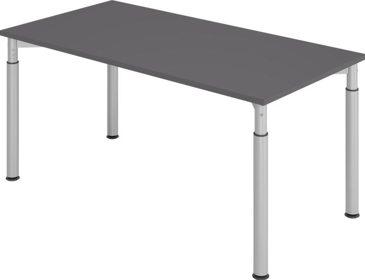 Actual product image Hammerbacher Desk 4legged 160x80cm graphite/silver (160 x 80 cm)