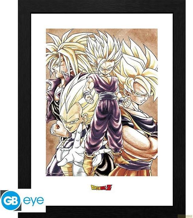 Actual product image GB Eye Dragon Ball Framed Print Super Saiyans (30x40)