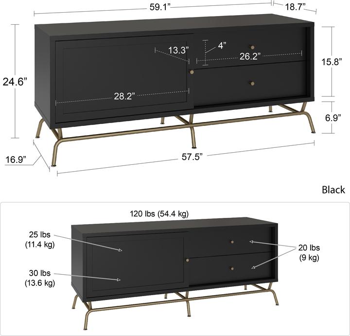 Produktbild CosmoLiving Nova (148 x 47 x 61 cm)