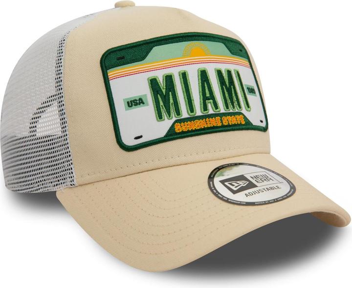 Produktbild New Era A-Frame Mesh Trucker Cap - MIAMI STATE PLATE