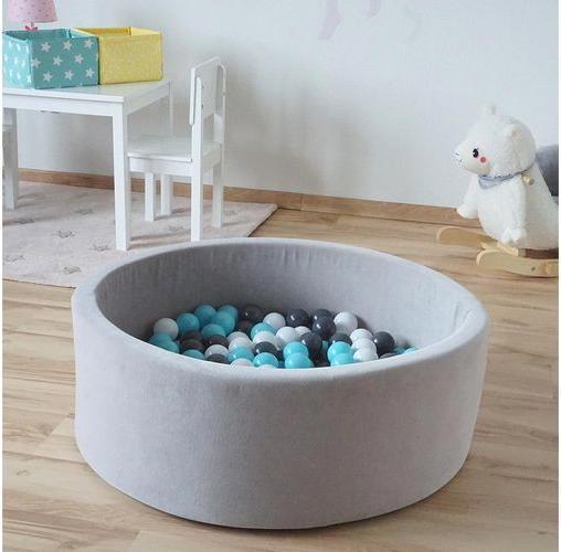 Produktbild Knorrtoys Bällebad soft - "Grey" - 300 balls creme/grey/lightblue (ca. 6cm Durchmesser)