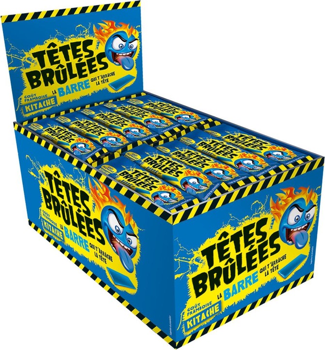 Actual product image Verquin Têtes Brulées Lolly Raspberry (1500 g)
