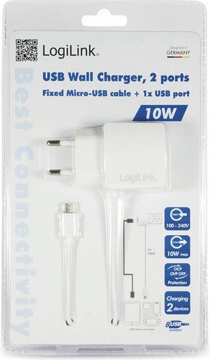Image du produit LogiLink Adaptateur pour prise USB (10 W)
