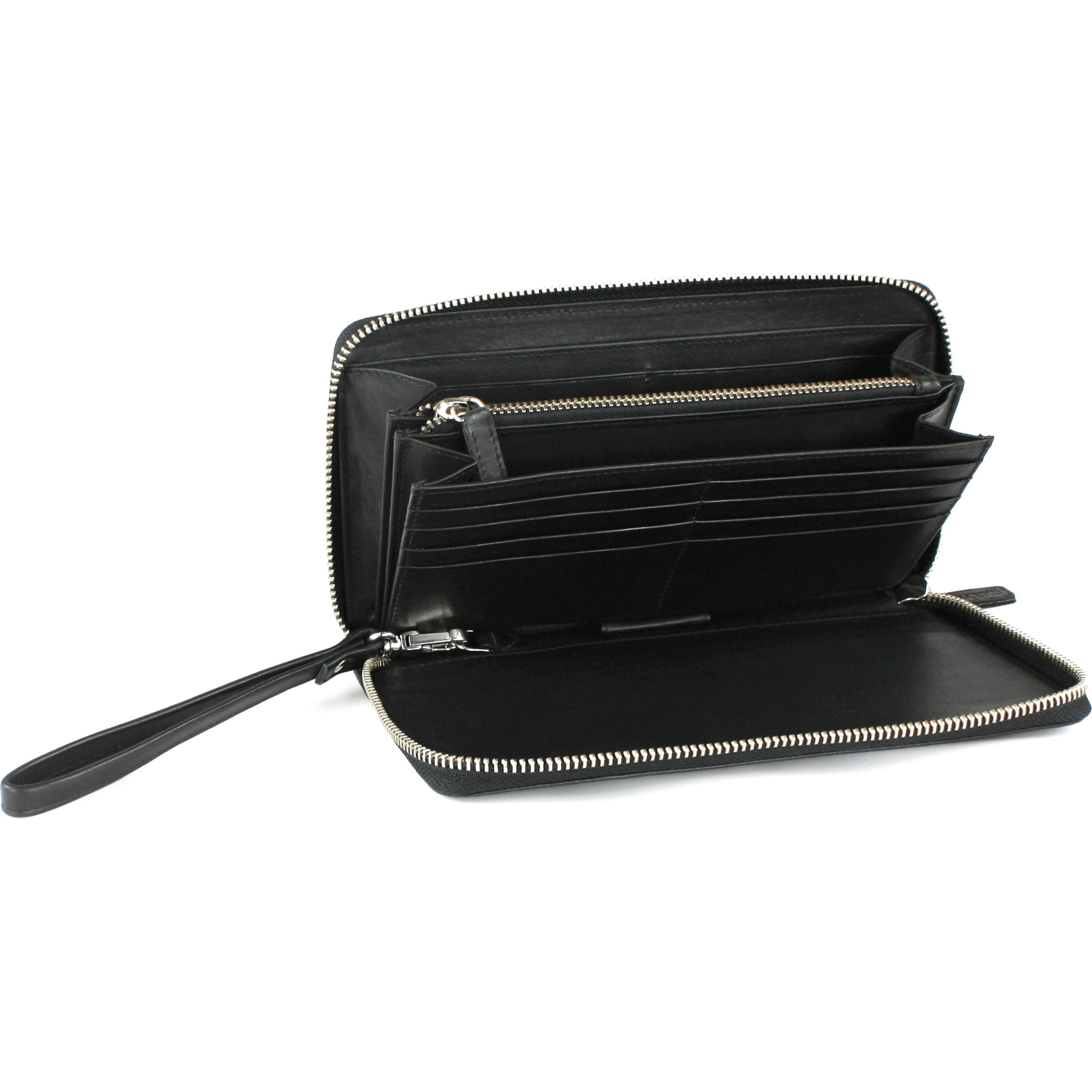 Thumbnail - Bugatti, Damen, Portemonnaie, Langbörse Atlanta Wallet 3211, Schwarz