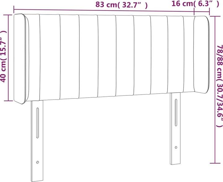 Image du produit vidaXL LED Kopfteil (103 x 16 x 128 cm)