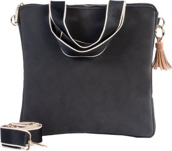 Immagine prodotto Artebene MAJOIE Crossover Bag Nubuck Black - Borsa di lusso vegana con tracolla regolabile di
