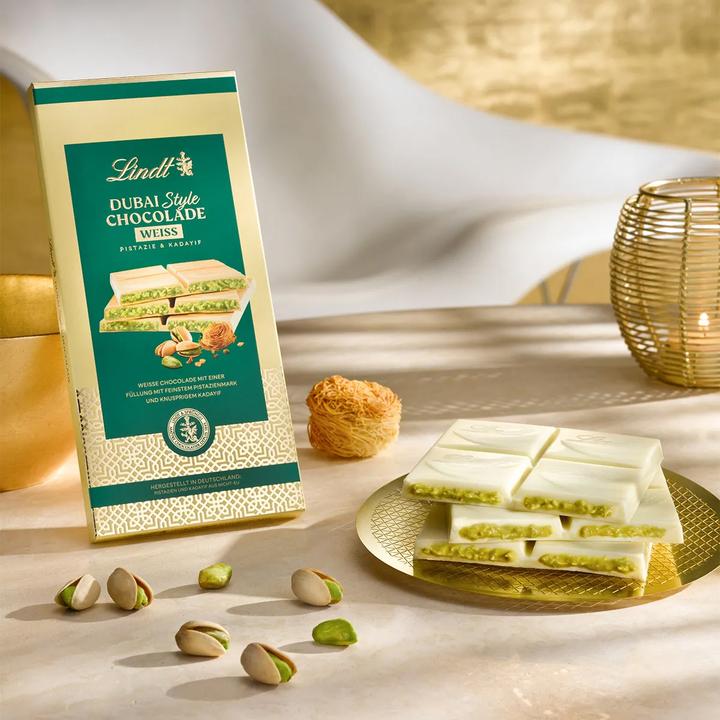 Image du produit Lindt Chocolat blanc Dubai Style (150 g)