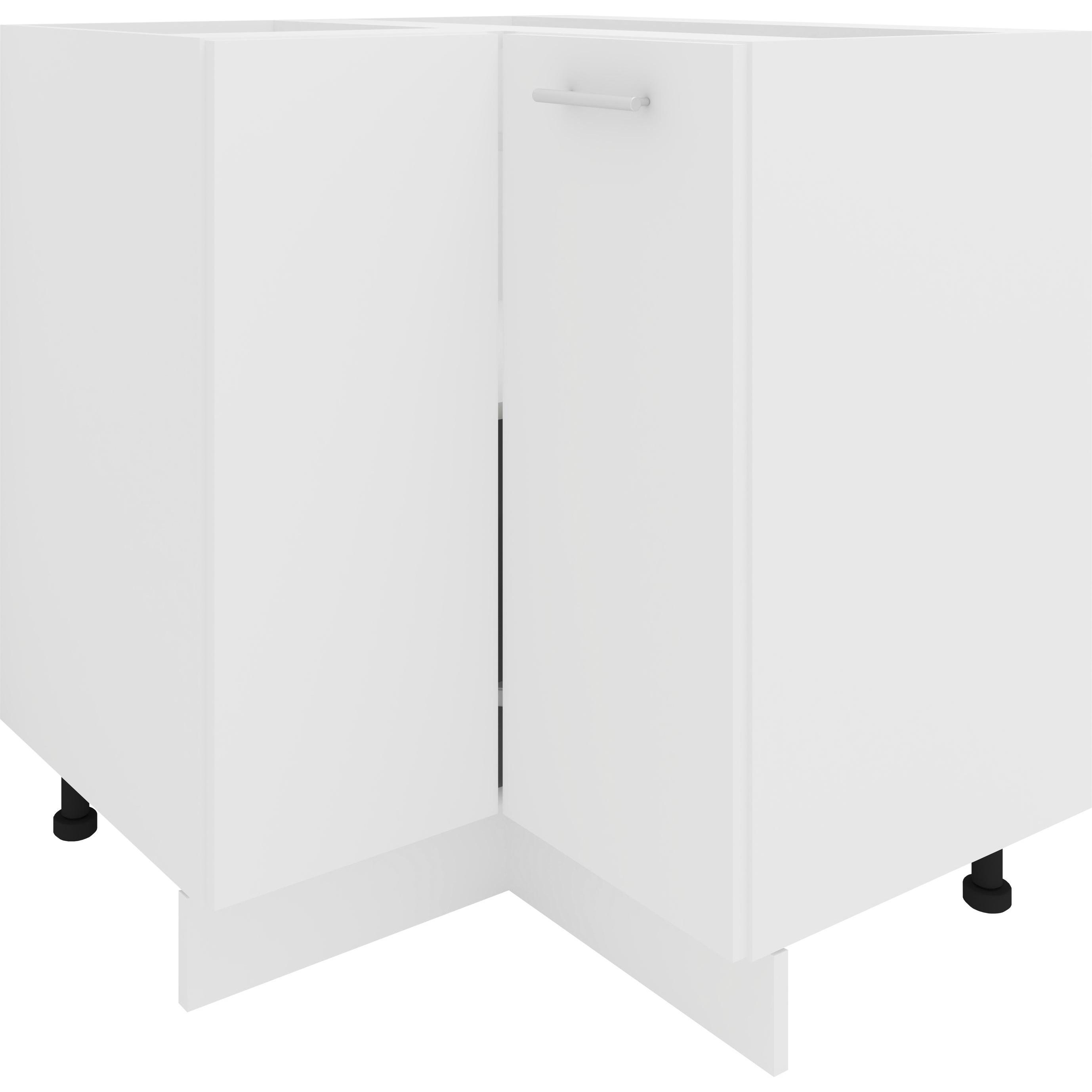 VCM, Regal, Eckschrank Küchenschrank Küchenunterschrank Küche Unterschrank Küchenmöbel Esilo (76 x 76 x 82 cm)