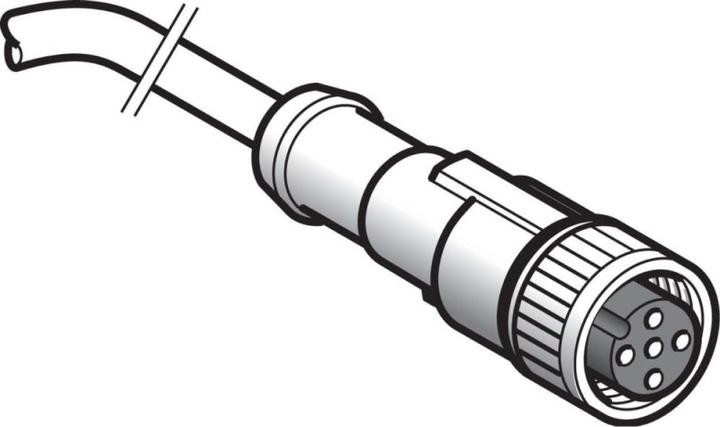 Produktbild TE Sensors M12 5-pin Conn Cable, Straight, 10m