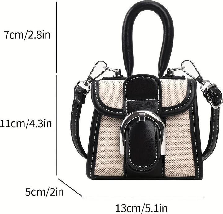 Immagine prodotto Only-Bags.Store Mini borsetta di tendenza con colori a contrasto, borsa crossbody carina e alla moda, cinghie