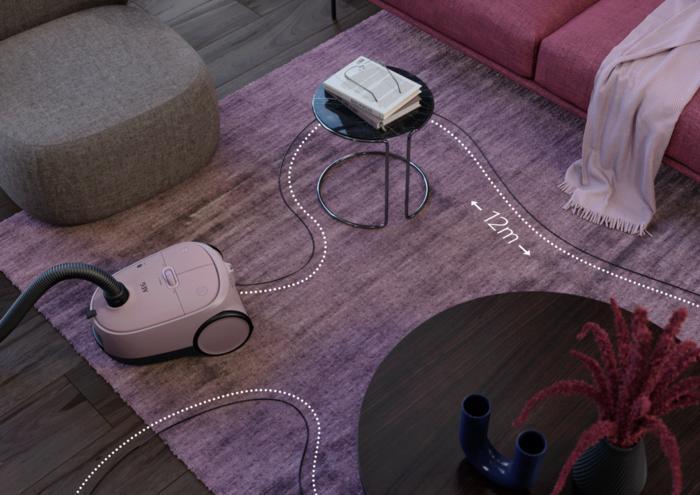 Immagine prodotto AEG AB61C1WP CLEAN 6000 - Stofzuiger met zak - HEPA 12 - Actieradius 12 meter - Roze (900 258 716)