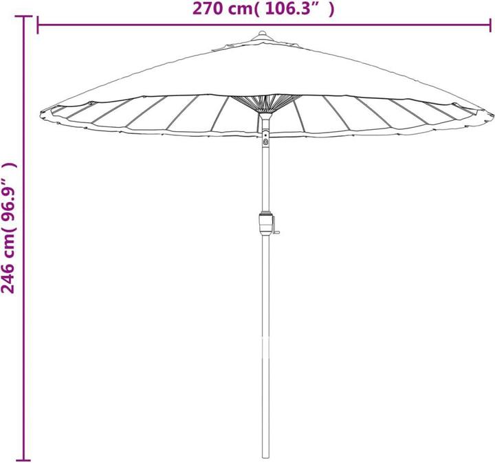 Immagine prodotto vidaXL Sonnenschirm (2.70 m)