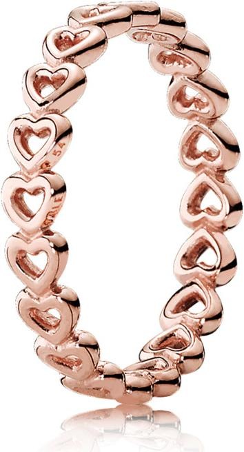 Image du produit Pandora Anneau de coeurs alignés (58, Argent 925)