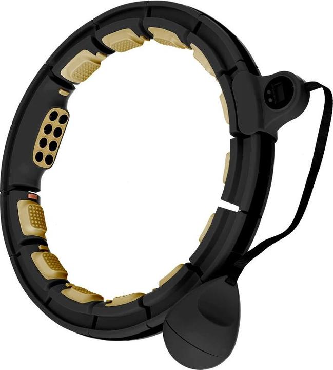 Actual product image HMS Hhm13 Neu Hula Hoop Schwarz/Gold Mit Magneten Und Gewicht + Zähler