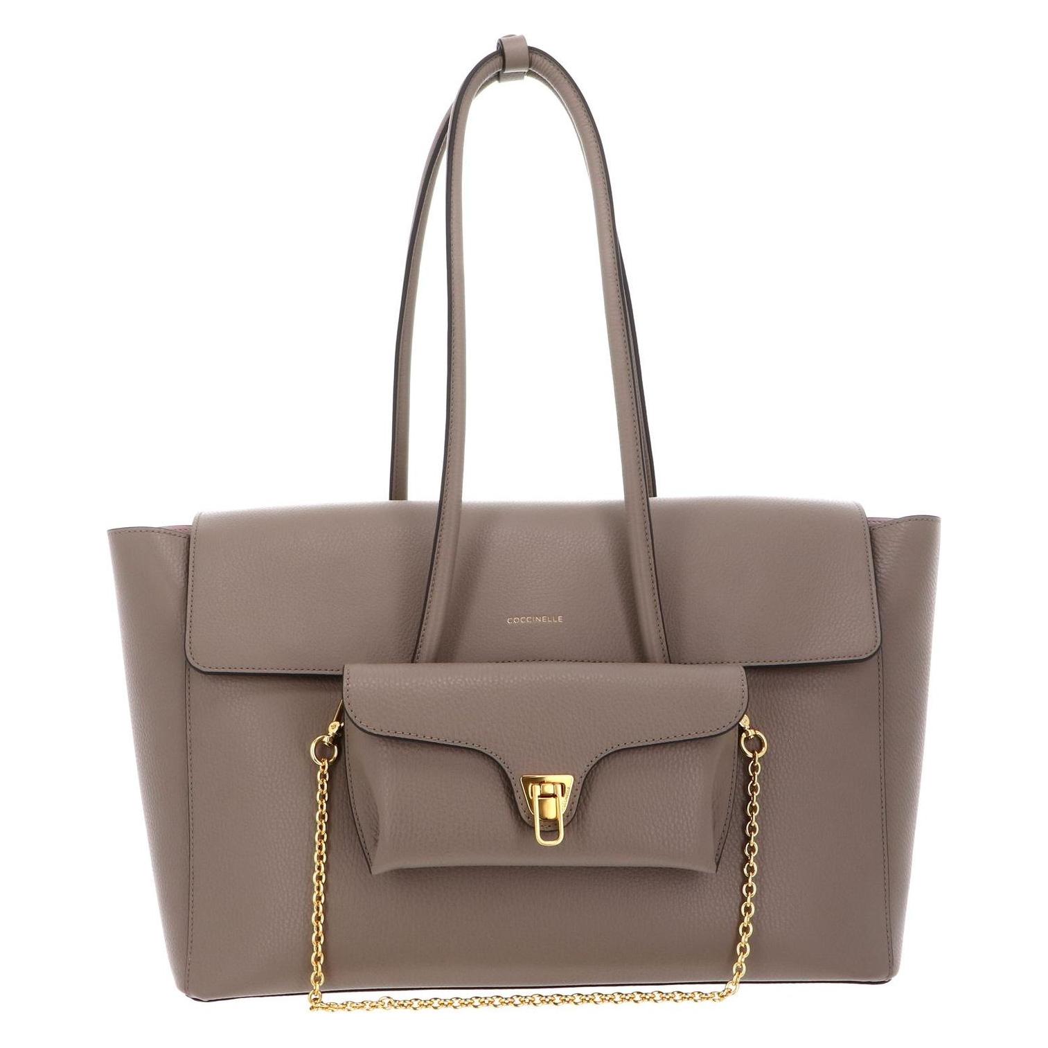 Coccinelle, Damen, Tasche, Double Beat Shopper, Braun