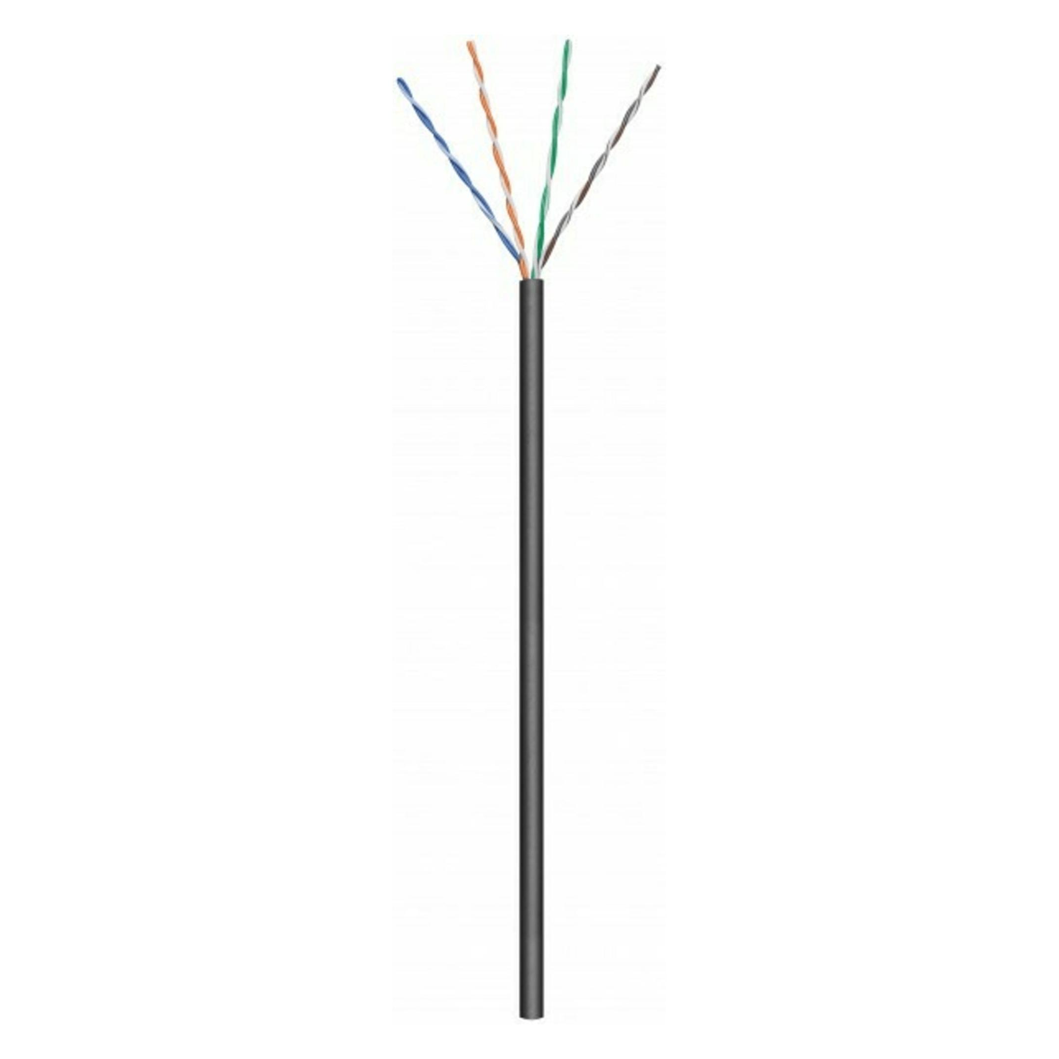 Danicom CAT5e Outdoor Netzwerkkabel, U/Utp, Awg 24/1 (Starrleiter), 100 Meter, Schwarz, Cca (Utp, CAT5e, 100 m), Netzwerkkabel