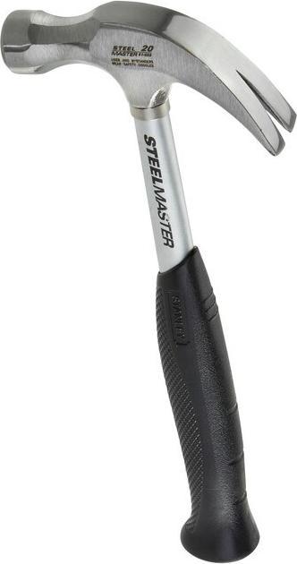 Actual product image Stanley Steelmaster claw hammer (570 g head weight, steel handle with neoprene grip, sharpened c (567 g)