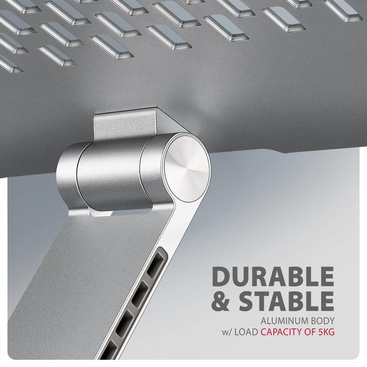 Actual product image Axagon STND-LR stand with 360° rotation for laptops and tablets